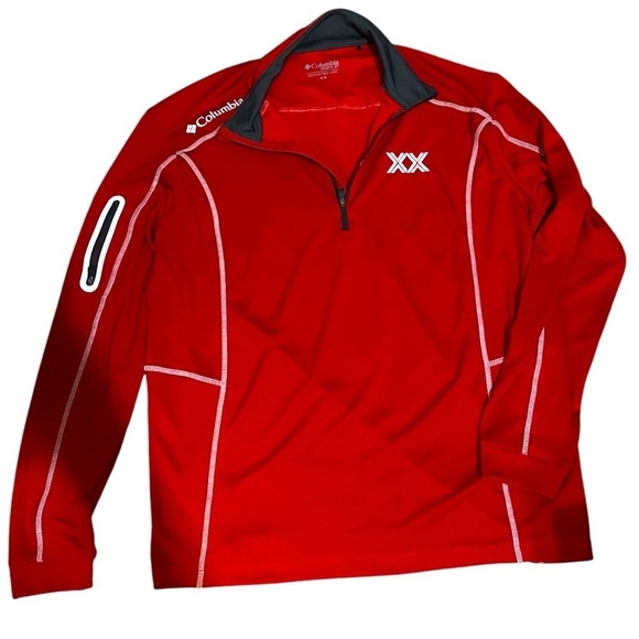 Columbia Golf Quarter Zip Pull-Over Red Embroidered XX Athleisure G… - Picture 9 of 12